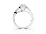 White gold Emerald Halo Split Shank Pave Diamond Ring with Four-Prong Setting_52