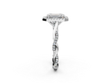 White gold Emerald Halo Twist Band Solitaire Ring_22