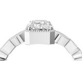 White gold Emerald Milgrain Marquise Diamond Twist Band Ring_41