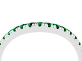 White gold Emerald Pavé Curved Wedding Band_10