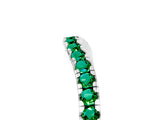 White gold Emerald Pavé Curved Wedding Band_11