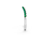 White gold Emerald Pavé Curved Wedding Band_8
