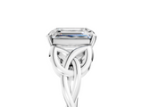 White gold Emerald Solitaire Celtic Knot Engagement Ring with Four-Prong Setting_73