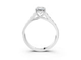White gold Emerald Solitaire Channel-Set Diamond Engagement Ring with Four-Prong Setting_35