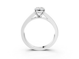 White gold Emerald Solitaire Diamond Ring with Channel-Set Band and Four-Prong Setting_41