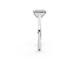 White gold Emerald Solitaire Diamond Ring with Four-Prong Setting and Classic Band_37