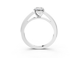 White gold Emerald Solitaire Diamond Ring with Four-Prong Setting and Classic Band_38