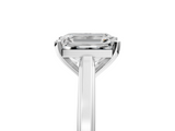 White gold Emerald Solitaire Diamond Ring with Four-Prong Setting and Classic Band_40