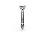 White gold Emerald Solitaire Pave Split Shank Engagement Ring with Six-Prong Setting_49