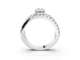 White gold Emerald Solitaire Split Shank Pave Diamond Ring_72