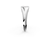 White gold Emerald Solitaire Tension Set Diamond Ring_22