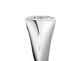 White gold Emerald Solitaire Tension Set Diamond Ring_25