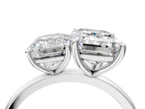 White gold Emerald and Emerald Cut Toi Moi Ring with Prong Setting_50