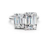 White gold Emerald and Emerald Cut Toi Moi Ring with Prong Setting_64