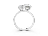 White gold Emerald and Emerald Cut Toi Moi Ring with Prong Setting_67