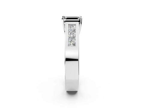 White gold Fancy Black Asscher Cut Cut Channel Set Solitaire Ring with Four-Prong Setting_38
