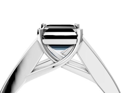 White gold Fancy Black Asscher Cut Cut Channel Set Solitaire Ring with Four-Prong Setting_40