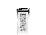 White gold Fancy Black Asscher Cut Cut Channel Set Solitaire Ring with Four-Prong Setting_41
