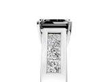 White gold Fancy Black Asscher Cut Cut Channel Set Solitaire Ring with Four-Prong Setting_47