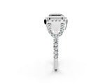 White gold Fancy Black Asscher Cut Cut Diamond Halo Engagement Ring with Open Split Pavé Band_2