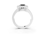 White gold Fancy Black Asscher Cut Cut Halo Pavé Diamond Ring_3