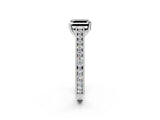 White gold Fancy Black Asscher Cut Cut Pave Band Milgrain Solitaire Ring_2