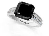 White gold Fancy Black Asscher Cut Cut Pave Split Shank Engagement Ring with Four-Prong Setting_25