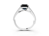 White gold Fancy Black Asscher Cut Cut Pave Split Shank Engagement Ring with Four-Prong Setting_27