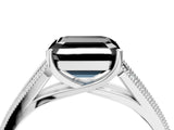 White gold Fancy Black Asscher Cut Cut Pave Split Shank Engagement Ring with Four-Prong Setting_28