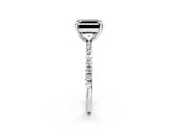 White gold Fancy Black Asscher Cut Diamond Brilliant Solitaire Ring with Pavé Band and Four-Prong Setting_38