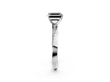White gold Fancy Black Asscher Cut Diamond Engagement Ring with Side Stone Accents and Four-Prong Setting_26