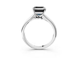 White gold Fancy Black Asscher Cut Diamond Solitaire Engagement Ring with Classic Band and Four-Prong Setting_27