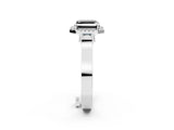 White gold Fancy Black Asscher Cut Halo Round Diamond Twist Band with Four-Prong Setting_26