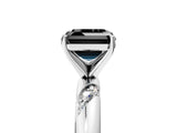 White gold Fancy Black Asscher Cut Solitaire Diamond Engagement Ring with Twisted Pave Band and Four-Prong Setting_24