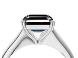 White gold Fancy Black Asscher Cut Solitaire Diamond Ring with Six-Prong Setting and Classic Band_34