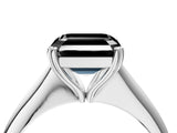 White gold Fancy Black Asscher Cut Solitaire Diamond Ring with Six-Prong Setting and Classic Band_41