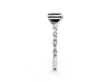 White gold Fancy Black Asscher Cut Solitaire Marquise Side Stone Prong Setting Ring_2