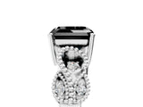 White gold Fancy Black Asscher Cut Solitaire Milgrain Leaf Band with Prong Setting_17
