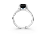 White gold Fancy Black Asscher Cut Solitaire Tension Set Diamond Ring with Split Shank Band_27