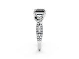 White gold Fancy Black Asscher Cut Solitaire Twist Pave Diamond Engagement Ring with Prong Setting_38