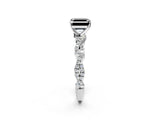White gold Fancy Black Asscher Cut Solitaire Twisted Pave Band with Four-Prong Setting_17