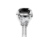 White gold Fancy Black Cushion Cut Brilliant Three-Stone Diamond Ring with Pavé Band and Four-Prong Setting_41
