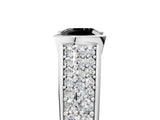 White gold Fancy Black Cushion Cut Cut Diamond Channel Set Pave Band with Tension Prong Setting_5