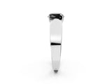 White gold Fancy Black Cushion Cut Diamond Channel Set Solitaire Ring with Four-Prong Setting_11