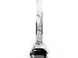 White gold Fancy Black Cushion Cut Diamond Engagement Ring with Side Stone Accents and Four-Prong Setting_42