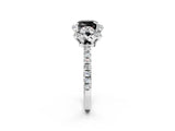 White gold Fancy Black Cushion Cut Diamond Halo Pave Band with Four-Prong Setting_29