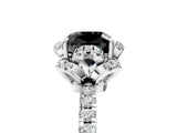 White gold Fancy Black Cushion Cut Diamond Halo Pave Band with Four-Prong Setting_32