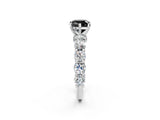 White gold Fancy Black Cushion Cut Diamond Side Stone Engagement Ring with Four-Prong Setting_26