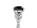 White gold Fancy Black Cushion Cut Diamond Solitaire Ring with Side Stones and Four-Prong Setting_41