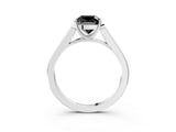 White gold Fancy Black Cushion Cut Solitaire Cathedral Diamond Engagement Ring with Channel-Set Band and Four-Prong Setting_18